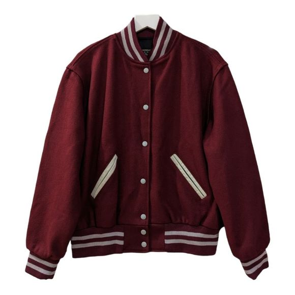 NWT Holloway x Pentech Ladies Varsity Jacket Recycled Wool Size S/M - Picture 1 of 10